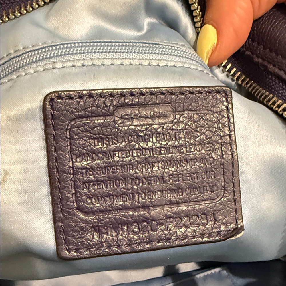 Coach Leather purple Tote Bag - Coach Pebble Leather Shoulder Bag violet - Picture 6 of 9